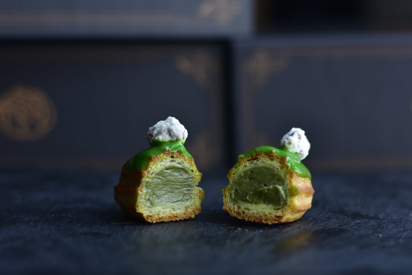 Pistachio Mini Éclair Box